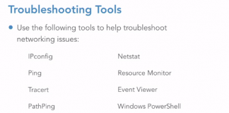 Troubleshooting Tools for IP addressing